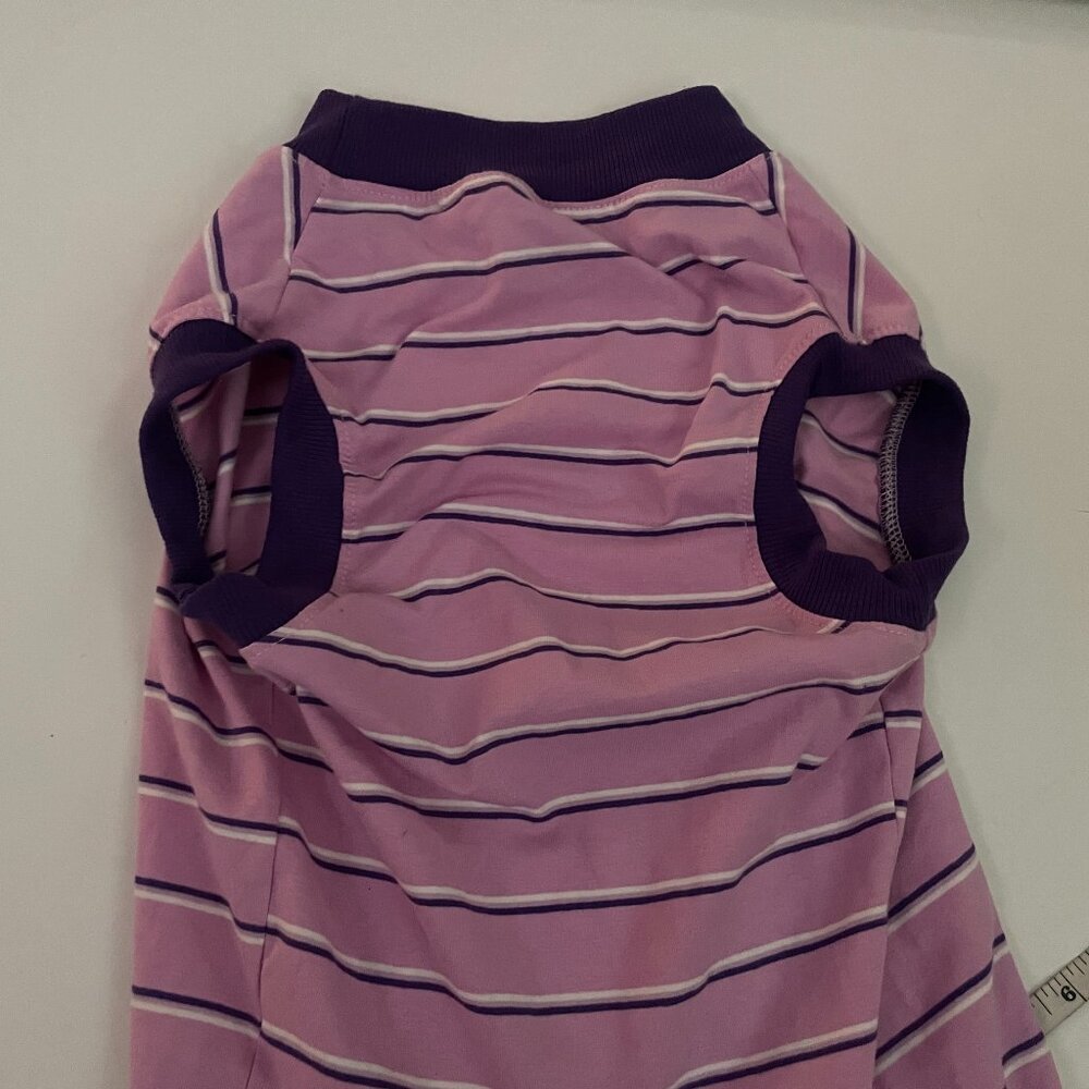 Kuoser Pink Striped Dog Onesie